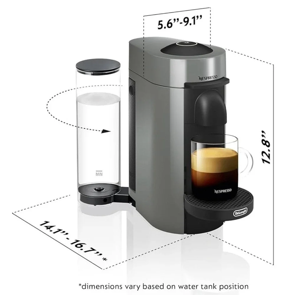 Nespresso Vertuo Next Coffee Espresso Machine Gray DeLonghi Tested Works